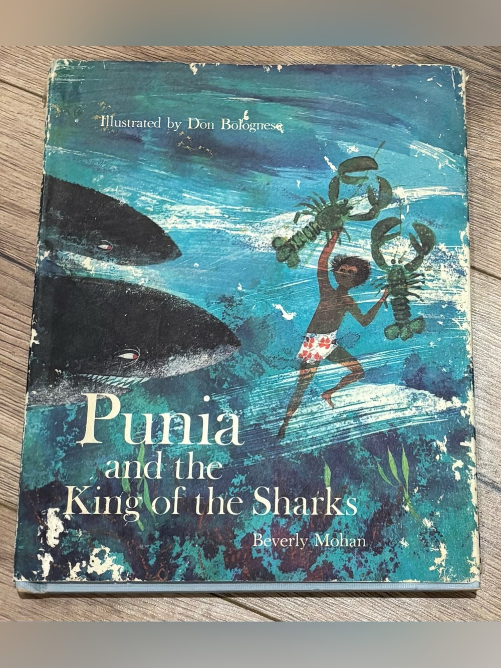 Punia & the King of the Sharks 1964 1st/Edition 1st Print DJ Book Don Bolognese